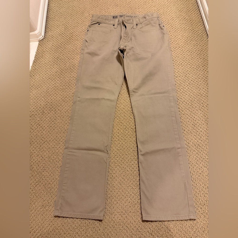Freeworld Night Train Regular Khaki Pants Zipper Enclosure (Men’s Waist 32)